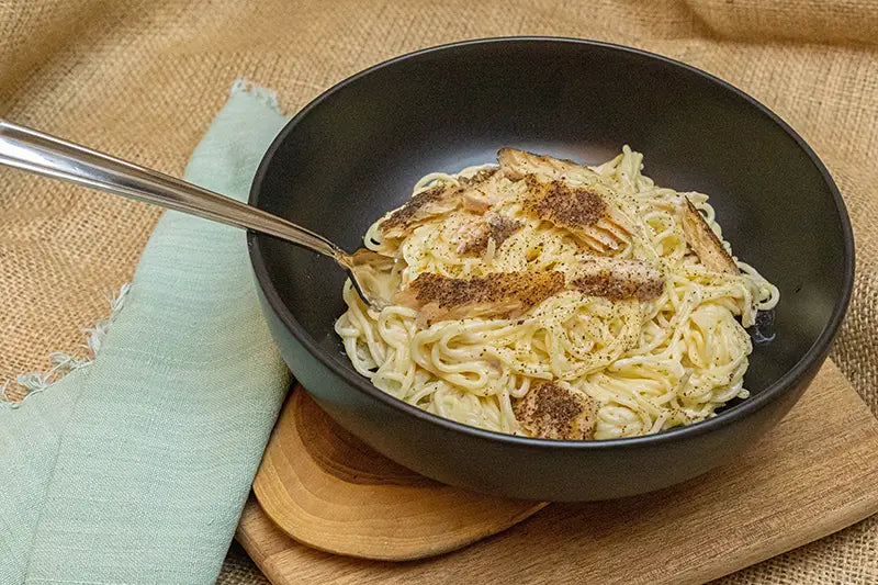 Lemon Pepper Trout &amp; Kale Cacio-e-Pepe
