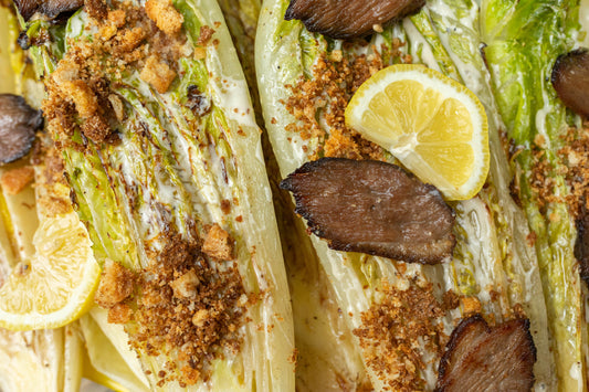 Grilled Caesar Salad with Sugartown’s Smoked Duck Breast