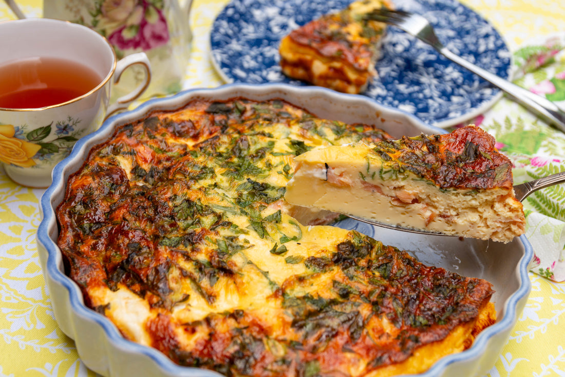 Baked Egg Dish with Nova Salmon & Cream Cheese