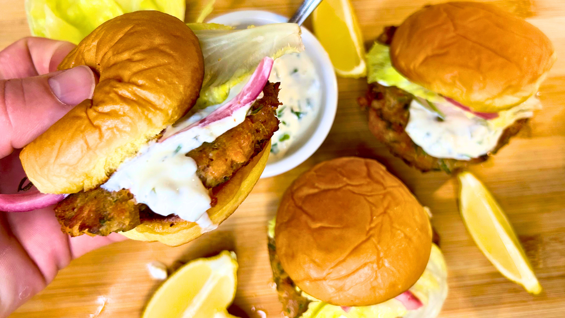 Sugartown Smoked Tasmanian Trout Cake Sandwiches w/ Tartar Sauce